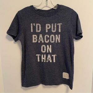 Original Retro Brand Boys I'd Put Bacon On That Short Sleeve T-Shirt Youth Small